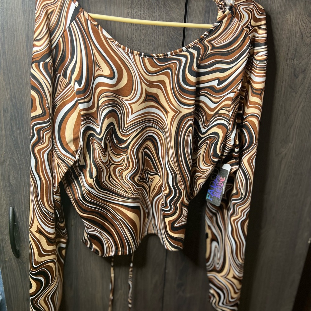 Marble long Sleeve blouse